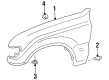 1995 Toyota Land Cruiser Fender Diagram - 53801-60483