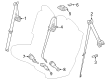 Toyota Grand Highlander Seat Belt Diagram - 73360-0E210-C0