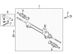 Toyota Avalon Rack And Pinion Diagram - 45510-07010