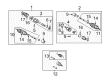 2003 Toyota Highlander Axle Shaft Diagram - 43410-48061