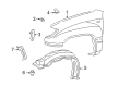 Toyota Fender Diagram - 53801-60A40