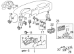 2000 Toyota Celica Blower Control Switches Diagram - 55905-17090