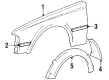 Toyota Celica Fender Diagram - 53801-14620