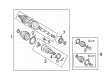 Toyota Corolla iM CV Boot Diagram - 04428-12781