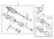 2009 Toyota Highlander CV Boot Diagram - 04437-0W060