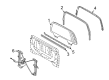 2004 Toyota Tundra Weather Strip Diagram - 68290-0C020