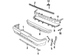 1991 Toyota Supra License Plate Diagram - 52121-14090