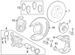 2024 Toyota Grand Highlander Backing Plate Diagram - 47882-0E050