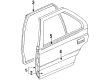 1994 Toyota Tercel Door Moldings Diagram - 75741-16491