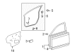 2010 Toyota Matrix Weather Strip Diagram - 67861-02210