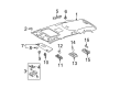 2011 Toyota Highlander Sun Visor Diagram - 74320-48500-E0