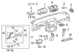 2021 Toyota 4Runner Dash Panel Vent Portion Covers Diagram - 55607-35070