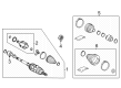 2020 Toyota Avalon CV Joint Diagram - 43404-06040