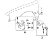 Toyota Avalon Mud Flaps Diagram - 76621-09100