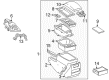 2005 Toyota Land Cruiser Cup Holder Diagram - 58803-60012-B1