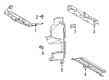 2020 Toyota Highlander Radiator Support Diagram - 16593-F0210