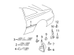 1999 Toyota Solara Door Moldings Diagram - 75651-06020-E1