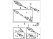 Scion tC CV Joint Diagram - 43460-49126