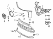 2021 Toyota C-HR Grille Diagram - 53112-F4070