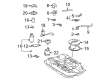 2003 Toyota Avalon Fuel Line Clamps Diagram - 77281-33010