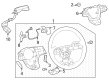 2024 Toyota Grand Highlander Steering Wheel Diagram - 45100-0E780-C0