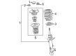 2021 Toyota Mirai Coil Spring Insulator Diagram - 48158-30020