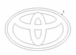 Toyota GR Supra Emblem Diagram - 75403-WAA02