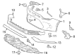 Toyota Grand Highlander Bumper Diagram - 52119-0E972