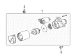 Toyota Highlander Starter Motor Diagram - 28100-0P110