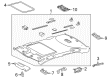 2013 Toyota Camry Sun Visor Diagram - 74310-33F80-A0