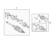 2010 Toyota Matrix CV Boot Diagram - 04439-01010