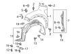 2018 Toyota C-HR Wheelhouse Diagram - 53876-F4023