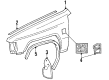 1985 Toyota Pickup Mud Flaps Diagram - 76621-39065