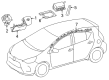 2016 Toyota Prius C Air Bag Control Module Diagram - 89952-52022