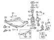 2012 Toyota Camry Shock and Strut Boot Diagram - 48157-06083