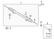 2008 Toyota Highlander Rack and Pinion Boot Diagram - 45535-49035