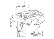2007 Toyota Yaris Sun Visor Diagram - 74310-52710-E0