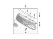 2001 Toyota RAV4 Grille Diagram - 53101-42100