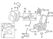 Toyota Matrix Seat Cushion Diagram - 71002-02Q70-B0