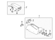 2003 Toyota Prius Center Console Base Diagram - 58901-47020-B0