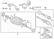 2023 Toyota Prius AWD-e Axle Shaft Diagram - 42340-16020