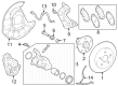 2023 Toyota Prius Prime Brake Pad Set Diagram - 04465-16130