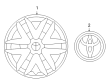 2004 Toyota Sienna Wheel Cover Diagram - 42621-AE031