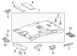 2015 Toyota Camry Sun Visor Diagram - 74320-33F40-B0