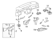 2002 Toyota Avalon Ashtray Diagram - 74110-AC050-E0