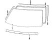 1989 Toyota Celica Windshield Diagram - 56111-20490