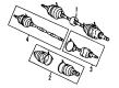 Toyota Yaris CV Boot Diagram - 04427-52490