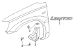 2003 Toyota Highlander Mud Flaps Diagram - 76622-48020-F0