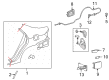 2011 Toyota Corolla Fuel Door Release Cable Diagram - 77035-02250