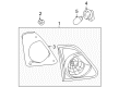 2010 Toyota Corolla Tail Light Diagram - 81581-12110